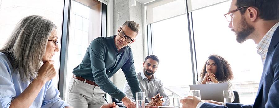 Διευθύνων Σύμβουλος, επιχειρηματίας ηγέτης με ποικιλόμορφη ομάδα συνεργατών